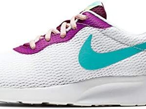 Nike Women's WMNS Tanjun Running Shoes, White (White/Lt Aqua/Hyper Violet/Bleached Coral/Luminous Green 106), 5 UK