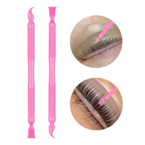 PERMANIA Eyelash Lift Separator Tool,2 PCS Professional Lifting Lashes Separator Perm Separating Comb for Eyelash Extension Clean Up Magic Wand(Pink)
