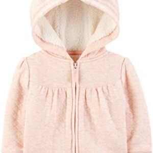 Simple Joys by Carter's Baby Girls' Hooded Sweater Jacket with Sherpa Lining