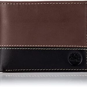 Timberland Men's Leather Passcase Wallet Trifold Wallet Hybrid
