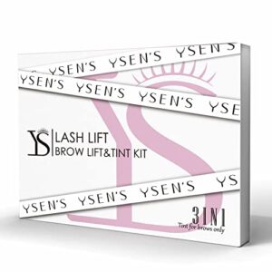 Ysen’s 3 in 1 Lash Lift Kit, Eyebrow Lift and Tint Kit Black, Instant Eyebrow Color, Eyelash Lift and Eyebrow Lift Dye Kit, Keratin Eyelash Perm Kit with Complete Tools for Salon Home DIY